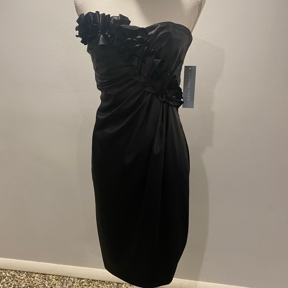 {London Times} Strapless Floral dress